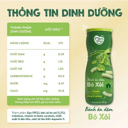 Bánh Hủ Mammy 32g bó xôi