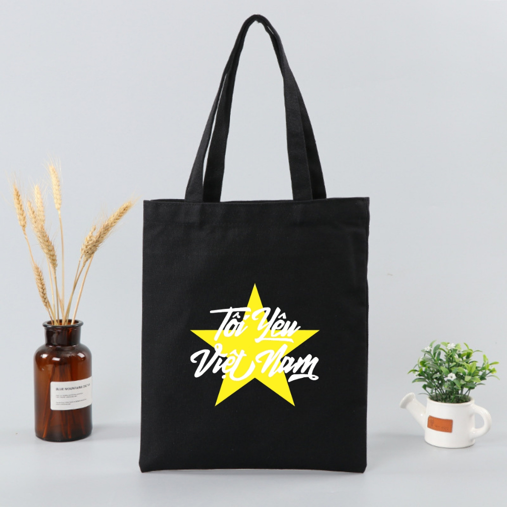 Túi tote vải canvas I Love Vietnam có khóa kéo và ngăn phụ - We Tee TOTE20_thumbnail_6