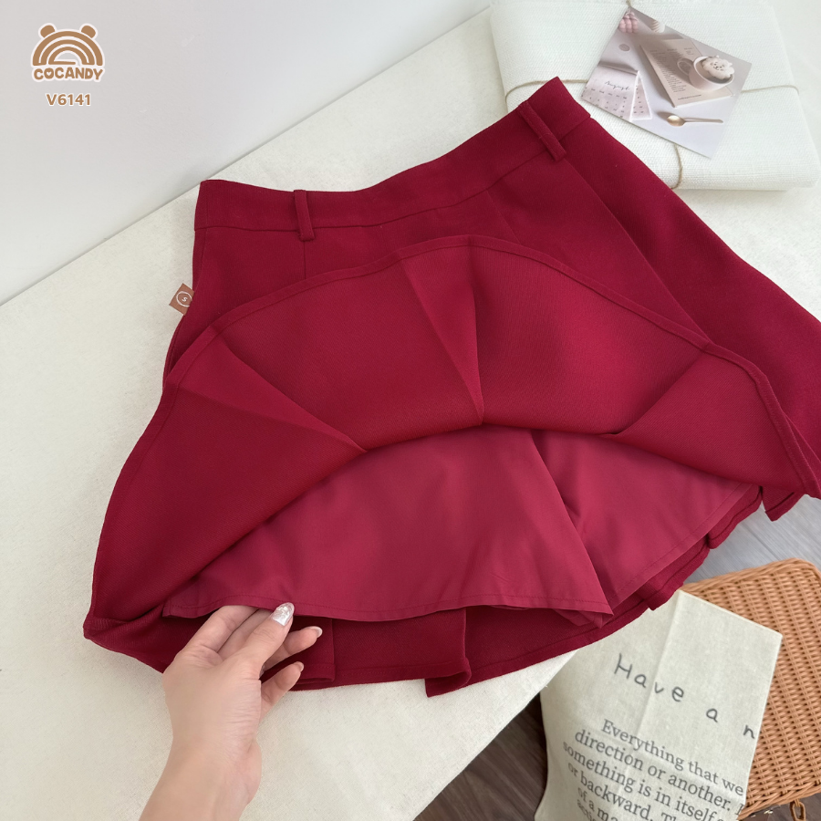 Chân váy cộc ĐỎ xếp li NỮ_thumbnail_2