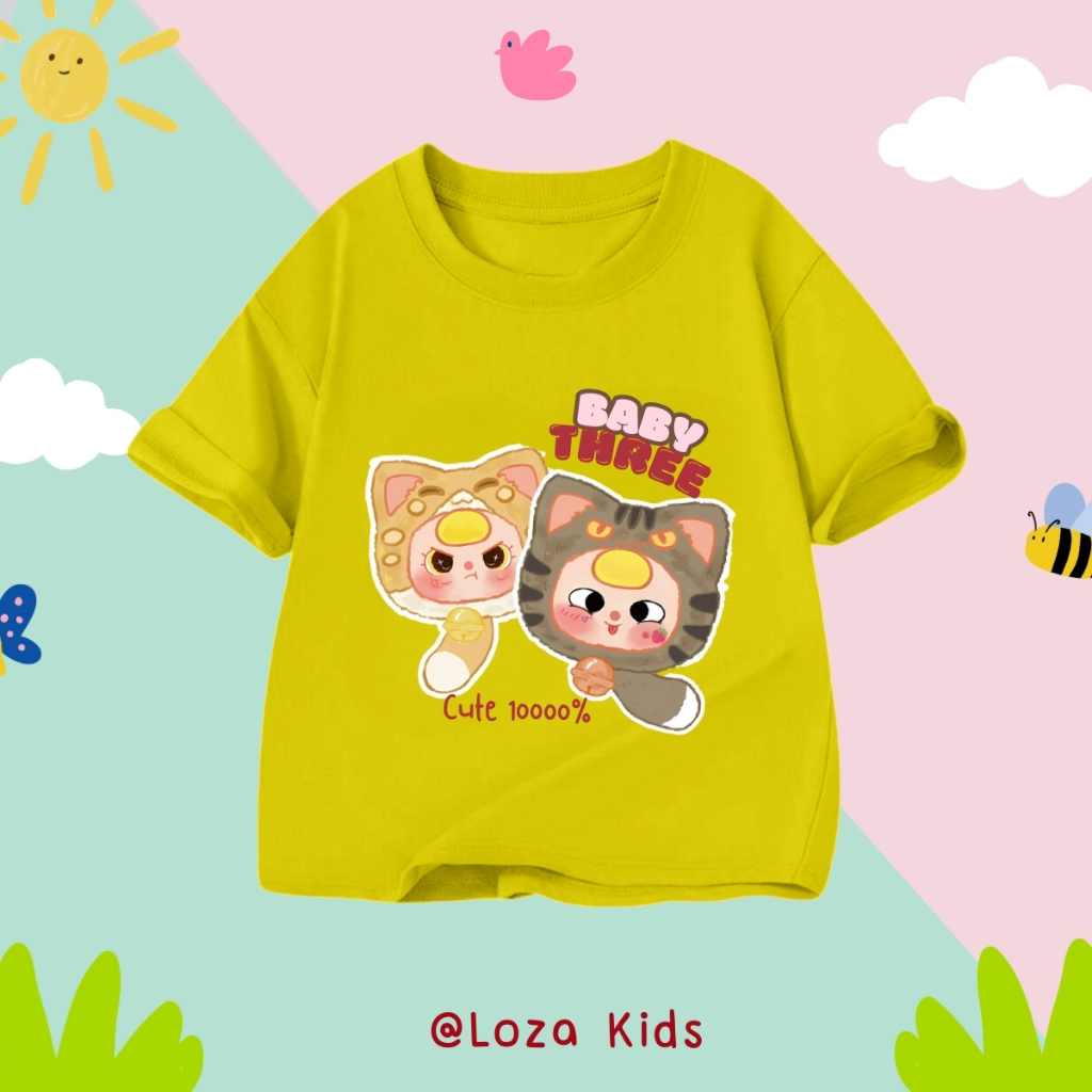 Áo thun bé gái in hình Baby three - Loza Kids AT2917_thumbnail_6