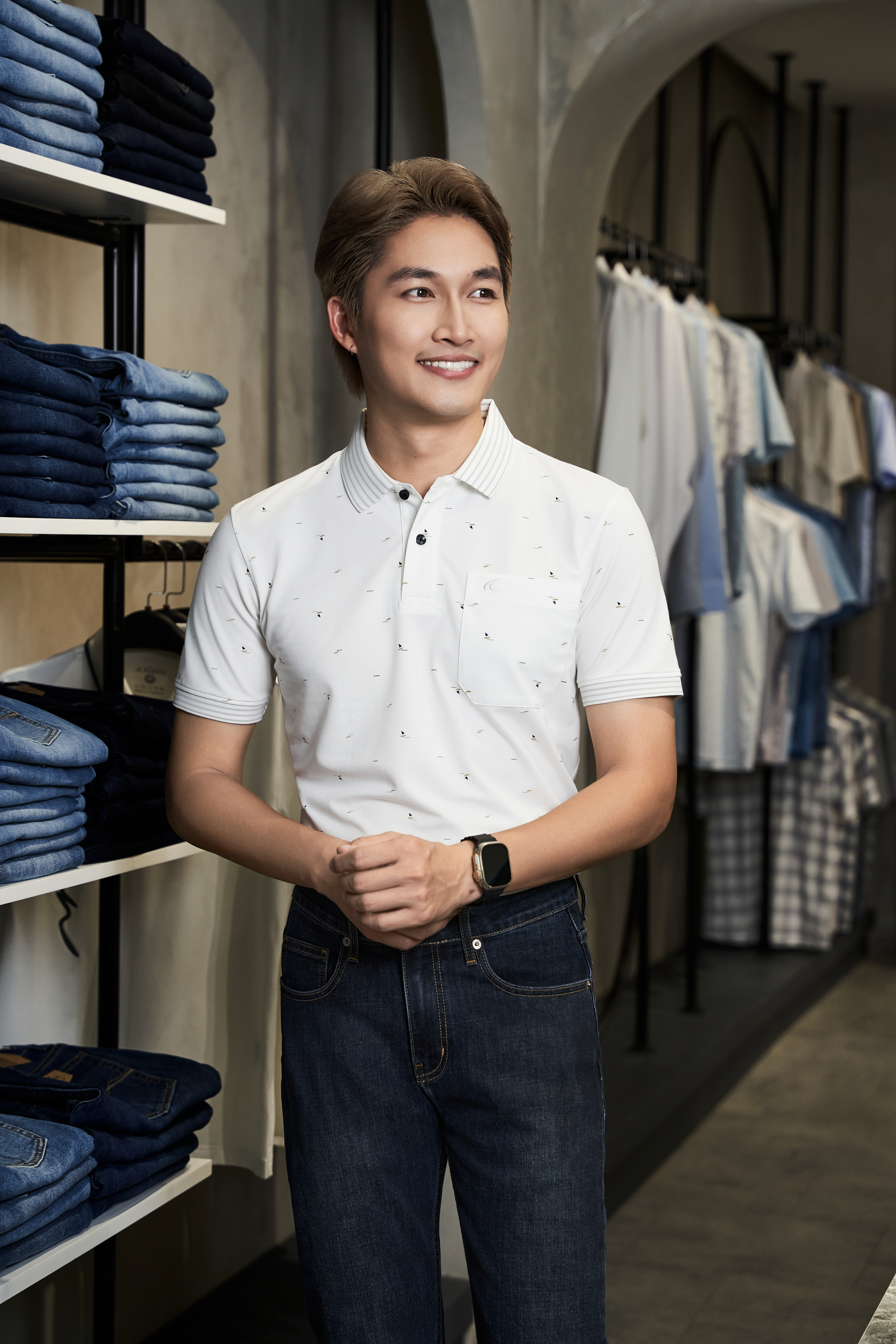 Áo Polo nam họa tiết buồm phối túi ngực bo sọc_thumbnail_2