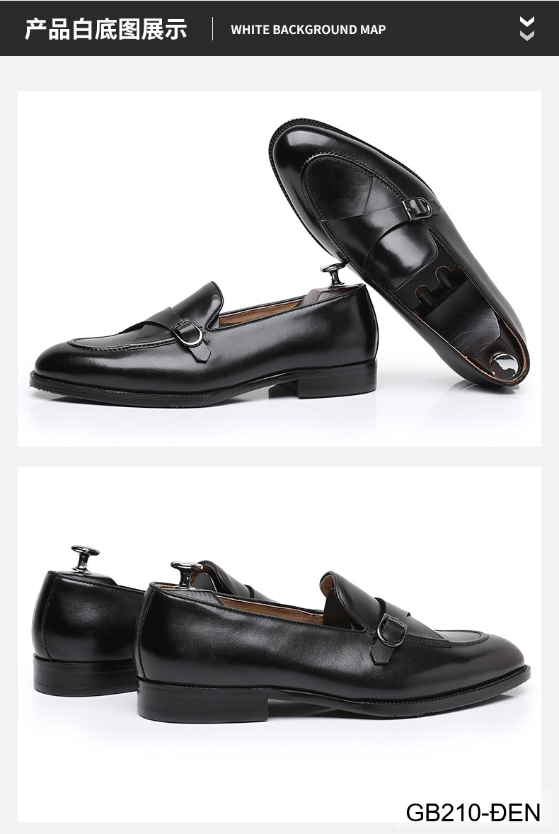 GB210 - Giày Loafer Nam Da Bò Pháp Phong Cách Anh Quốc Đế Cao Su Thoáng Khí_thumbnail_4