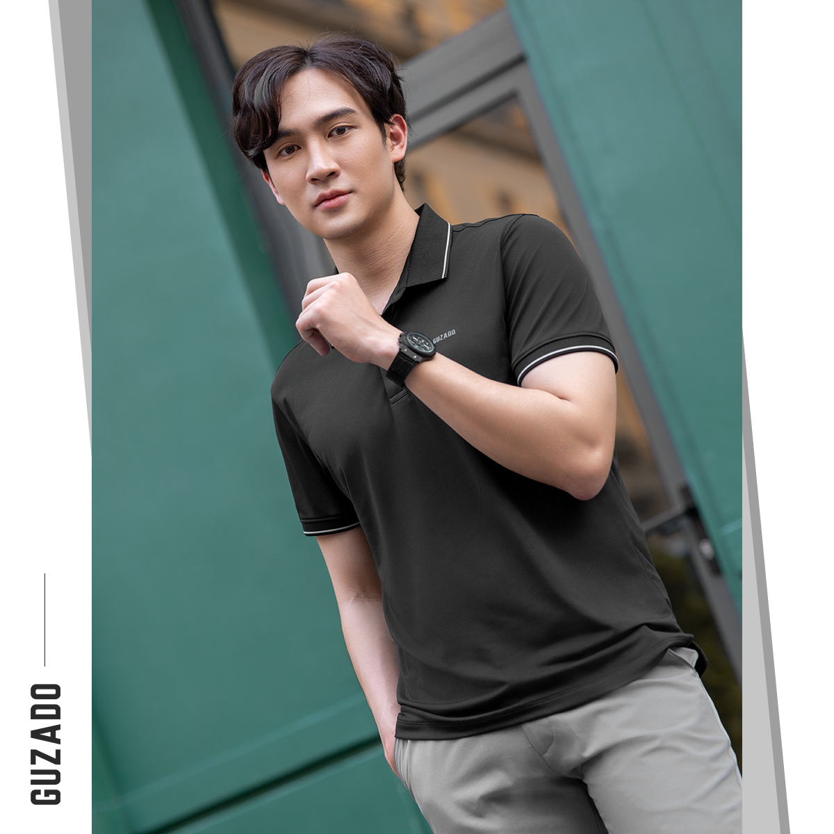 Bộ Polo Nam GUZADO Premium Phối Sọc BPL04_thumbnail_2