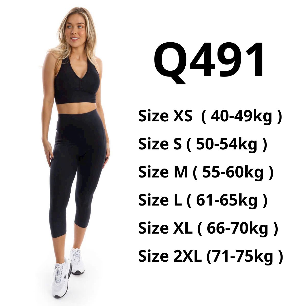 Q491 Quần tập đen