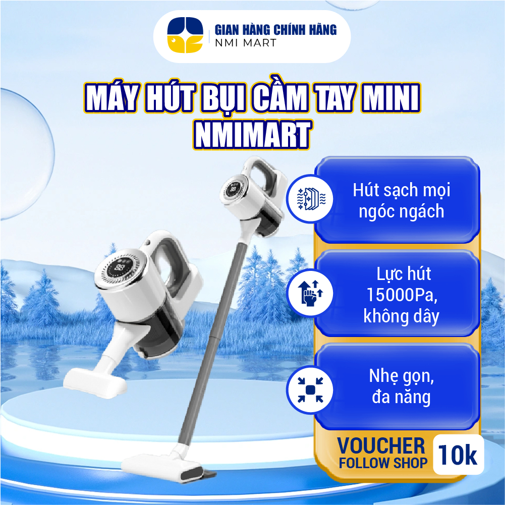Máy Hút Bụi Cầm Tay Không Dây NMIMART MHB09, Công Suất 15000PA, Tích Hợp Lau Sàn Đa Năng Cho Nhà, Xe Hơi - 29085793958