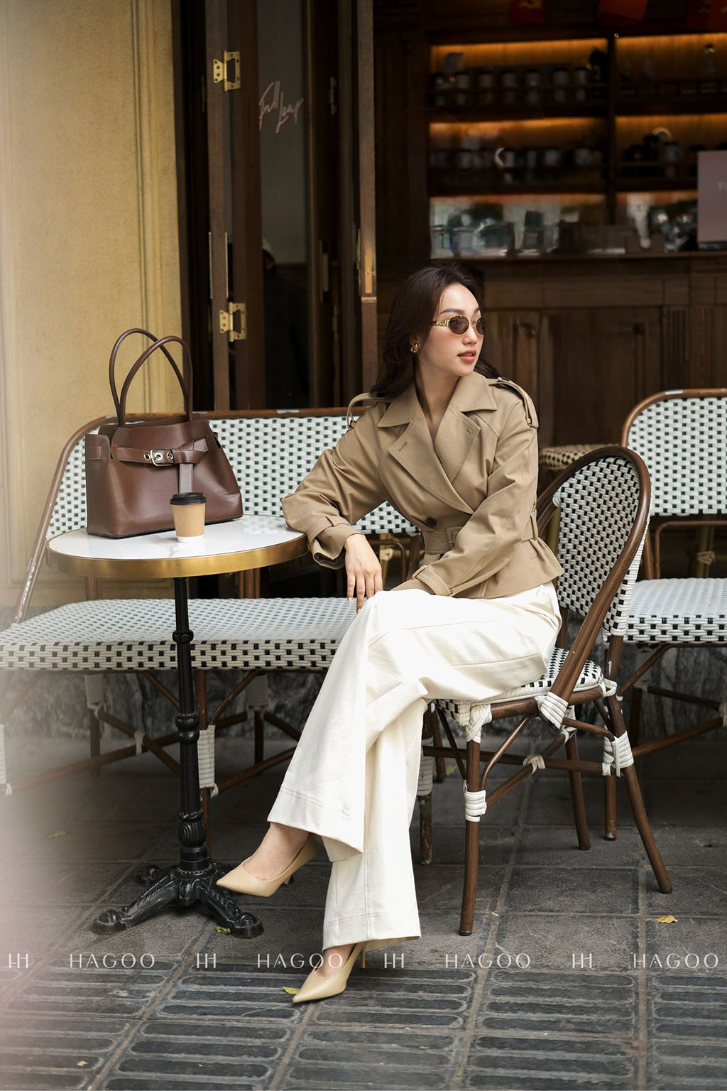 Áo khoác kaki ngắn đai eo HAGOO_thumbnail_10