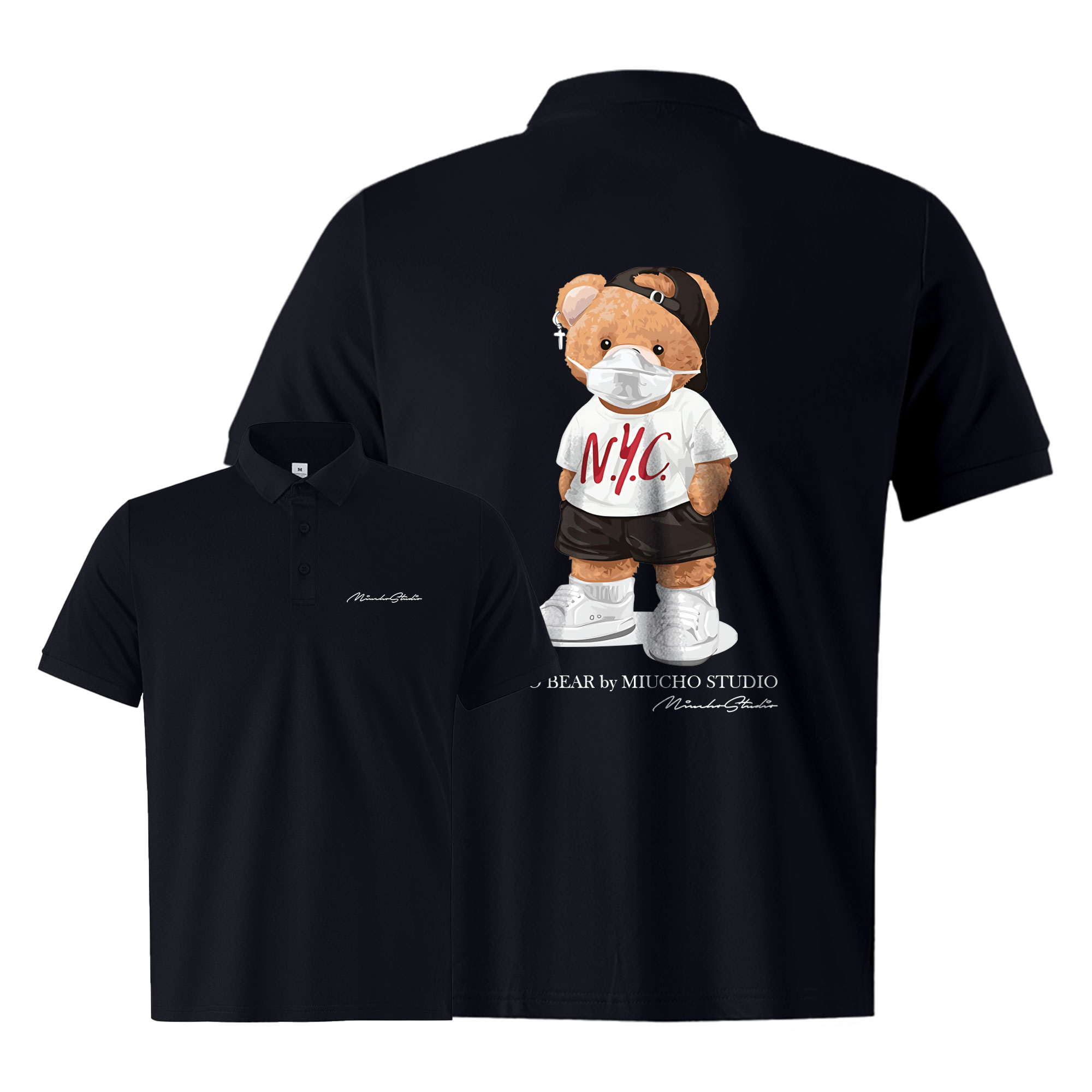 Áo polo nam form vừa 1904 Miucho Iconic vải cá sấu đứng form thoáng mát in mix_thumbnail_12