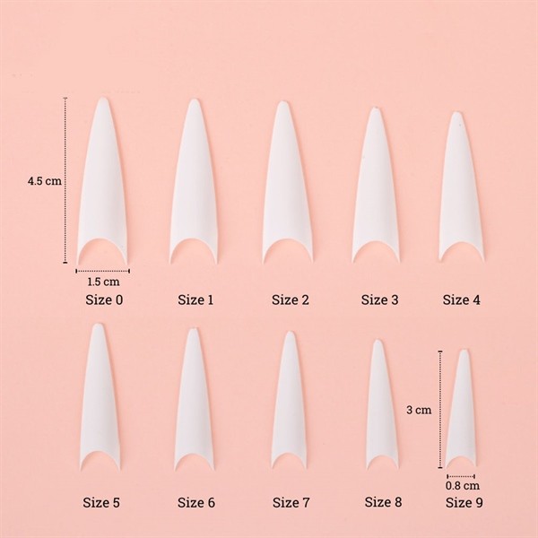 Móng nối ( típ) - nhọn dài - đục - trơn - Hàn Quốc_thumbnail_0