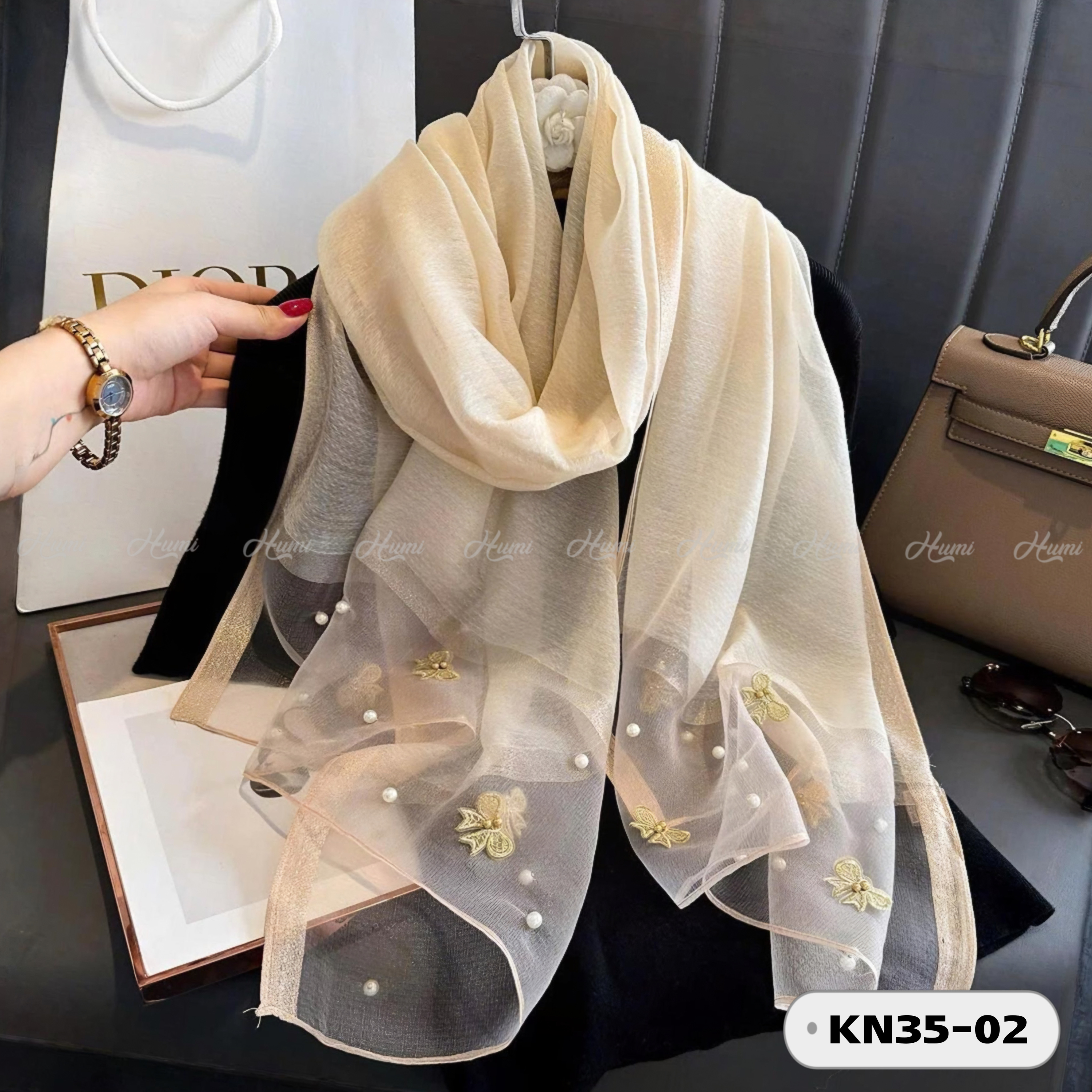 KHĂN TƠ ĐÍNH NƠ (KN35-02 BE)