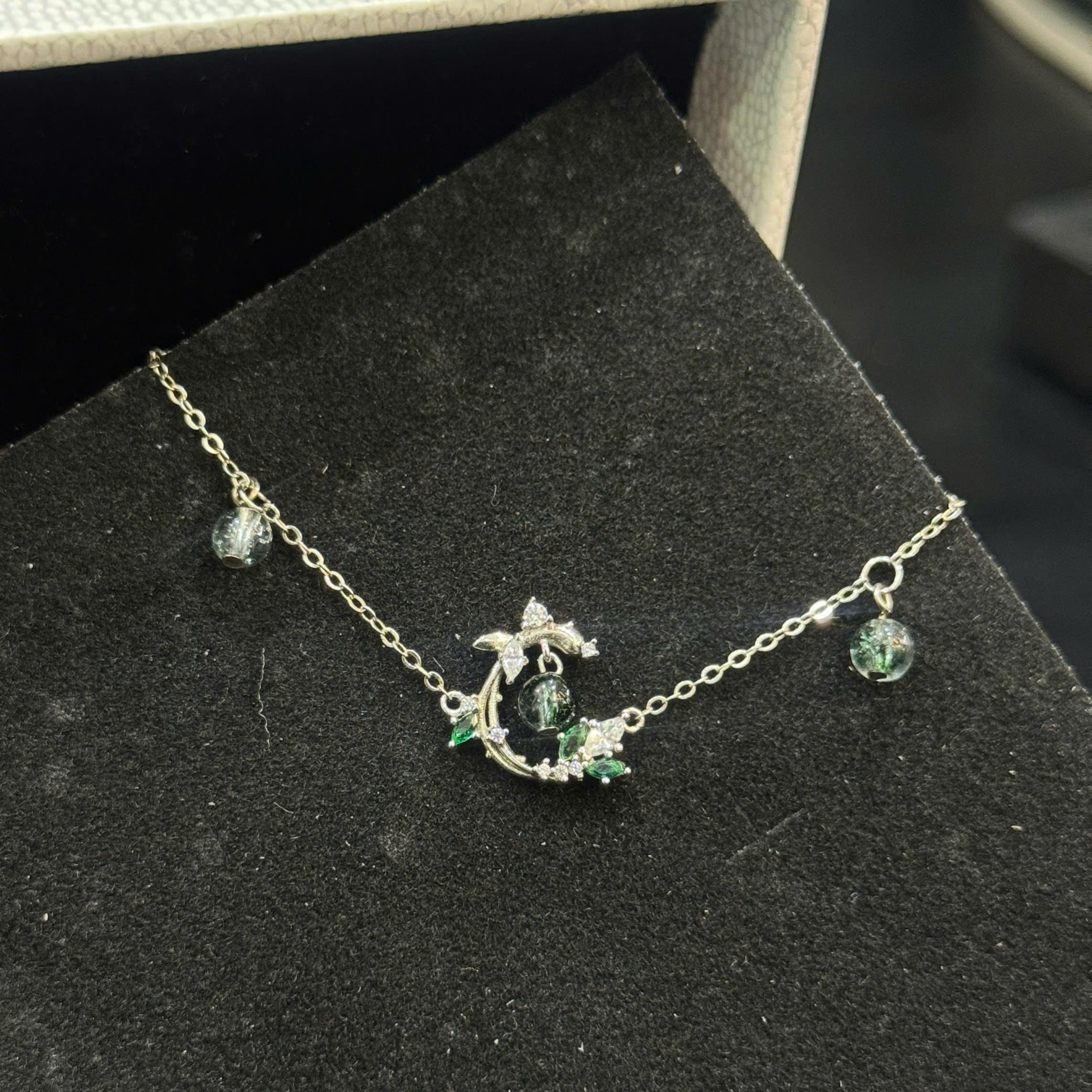 vòng tay phong thuỷ bạc xi kim mặt trăng cây lá._thumbnail_2