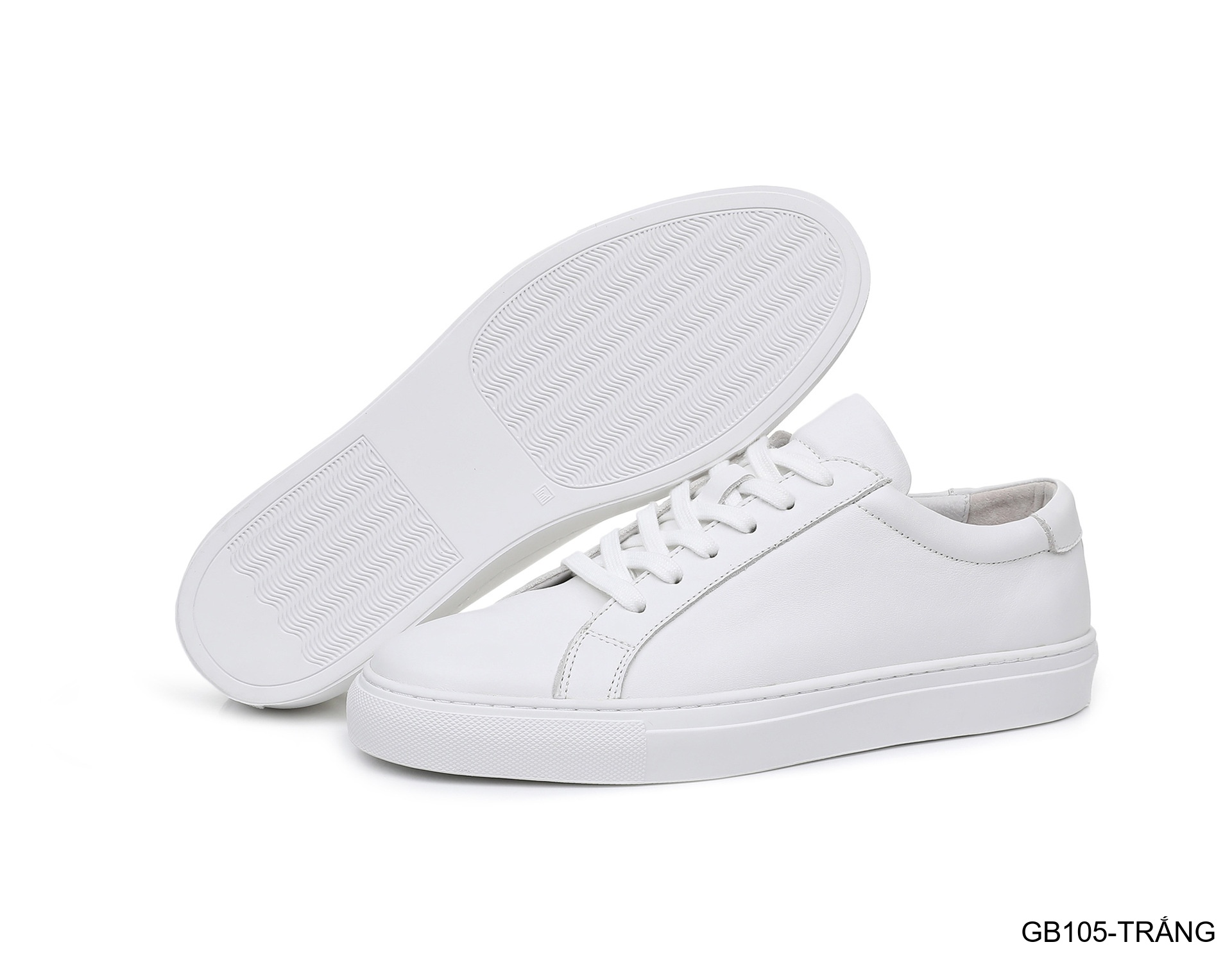 GB105 - Giày Sneaker Nam Da Bò Thiết Kế Đơn Giản, Đế Cao Su Bền, Màu Trắng Đen_thumbnail_7