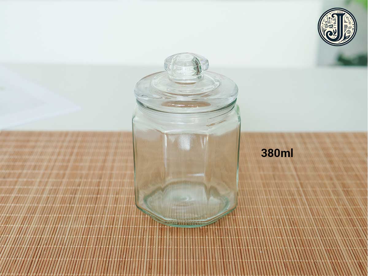 Hũ thủy tinh bát giác đựng hạt, cà phê, bánh kẹo_thumbnail_1