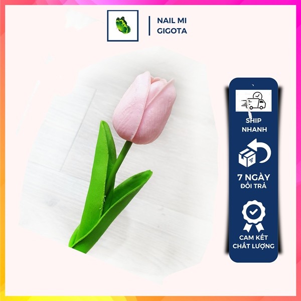 Hoa Tulip trang trí chụp ảnh - Màu hồng_thumbnail_0
