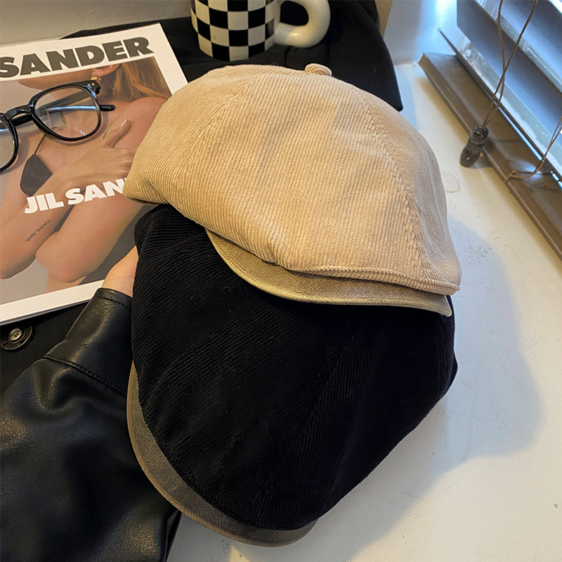 Mũ beret vải nhung tăm nam & nữ HZ2440_thumbnail_4