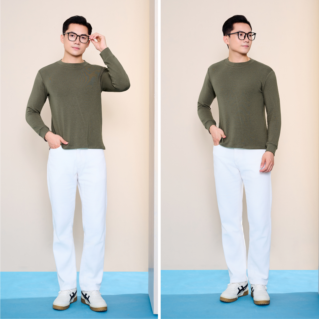 Áo Giữ Nhiệt Nam Cổ Cao Lót Lông W908