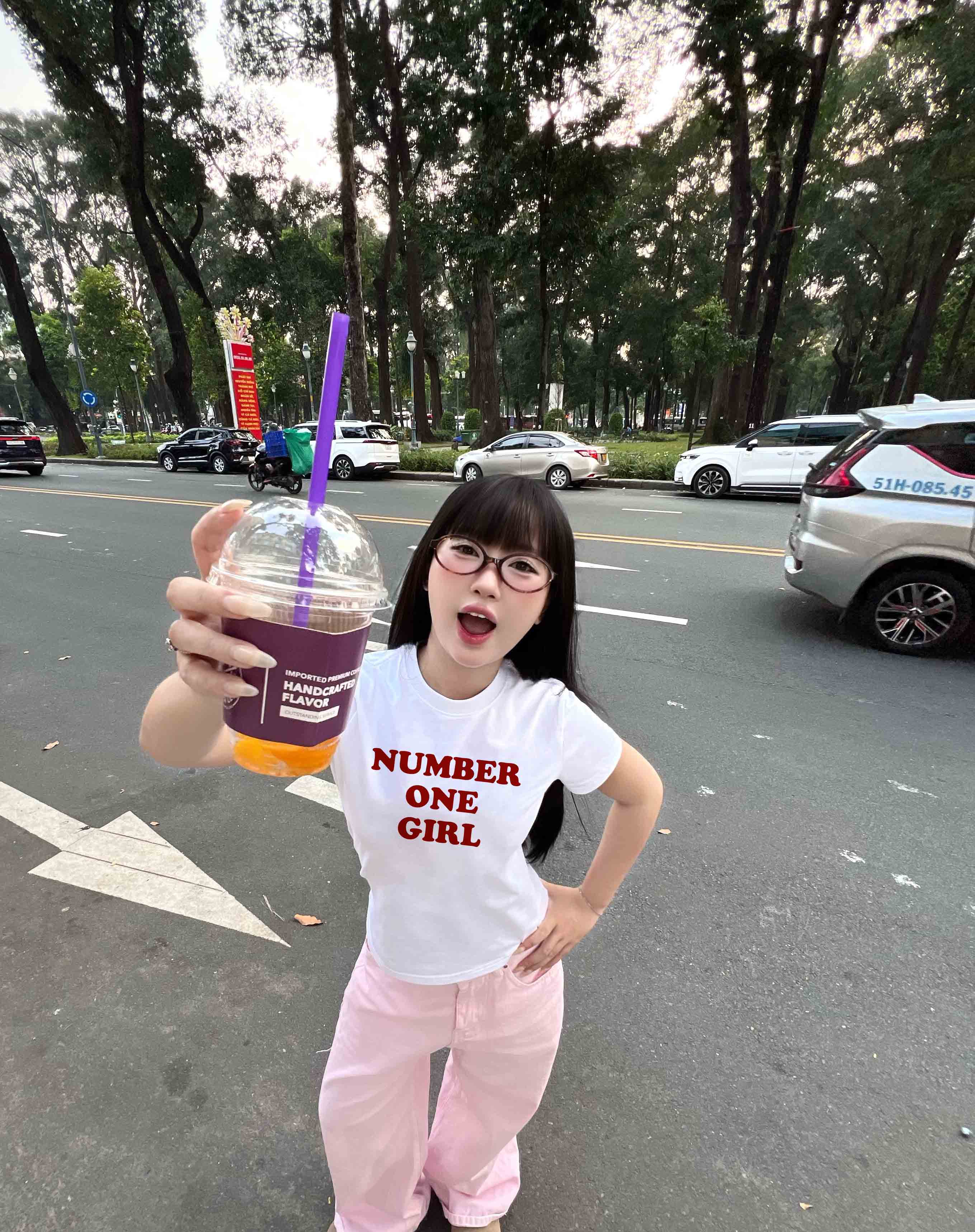 Áo baby tee ôm number one girl 1978 Miucho cổ tròn vải cotton 4c thoáng mát in basic_thumbnail_3