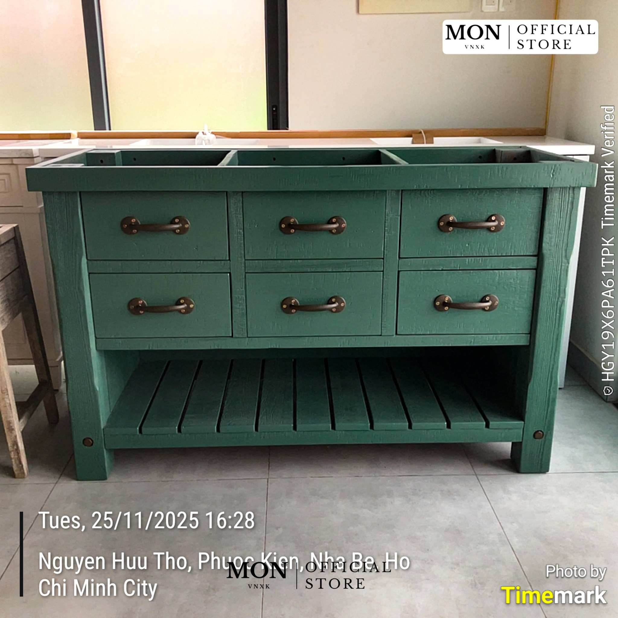 TỦ LAVABO/ ĐẢO BẾP PotteryBarn 60 inch Green_thumbnail_1