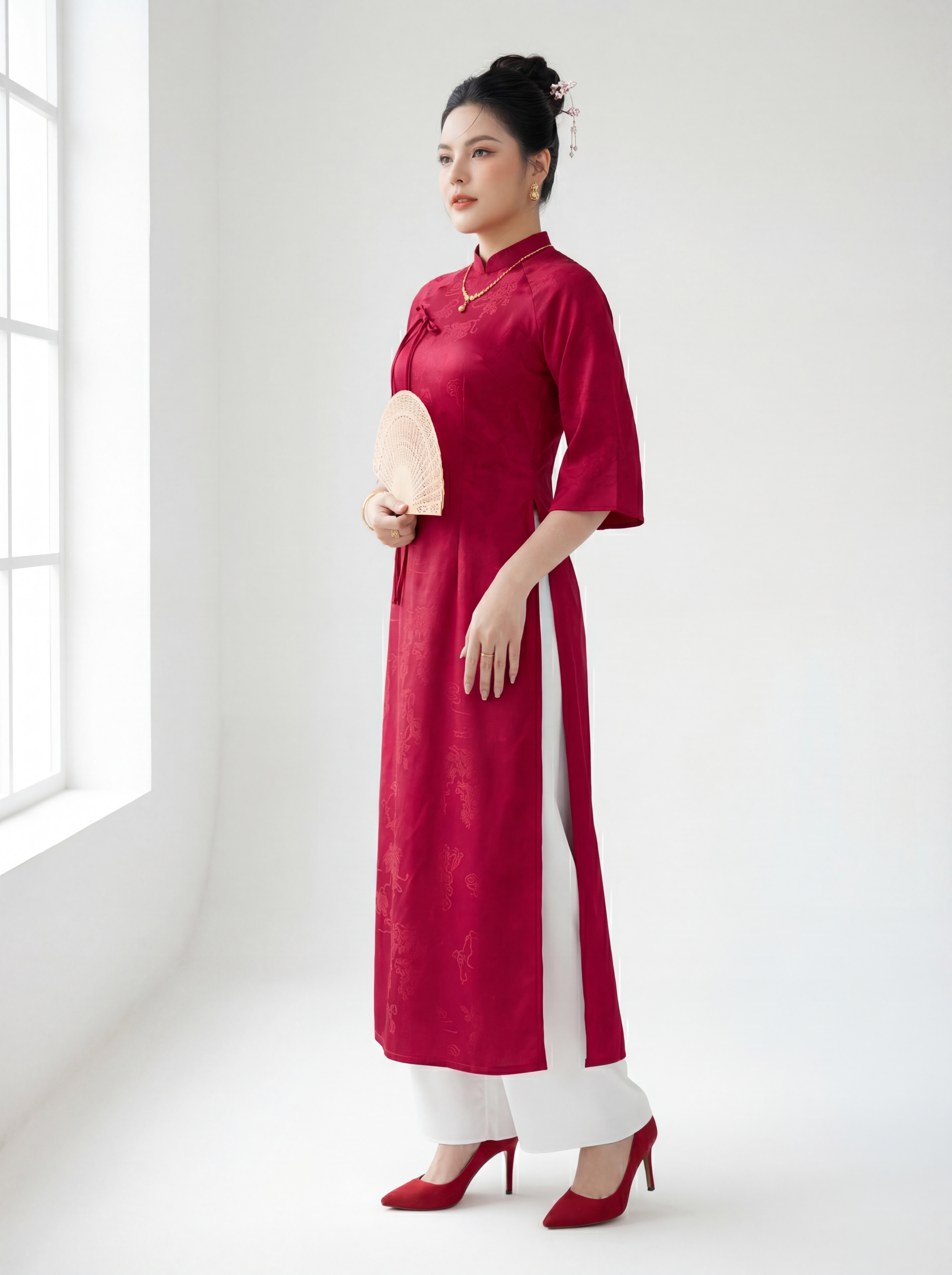 BIGSIZE NỮ - Áo dài kiểu cách tân V-AD028_thumbnail_1