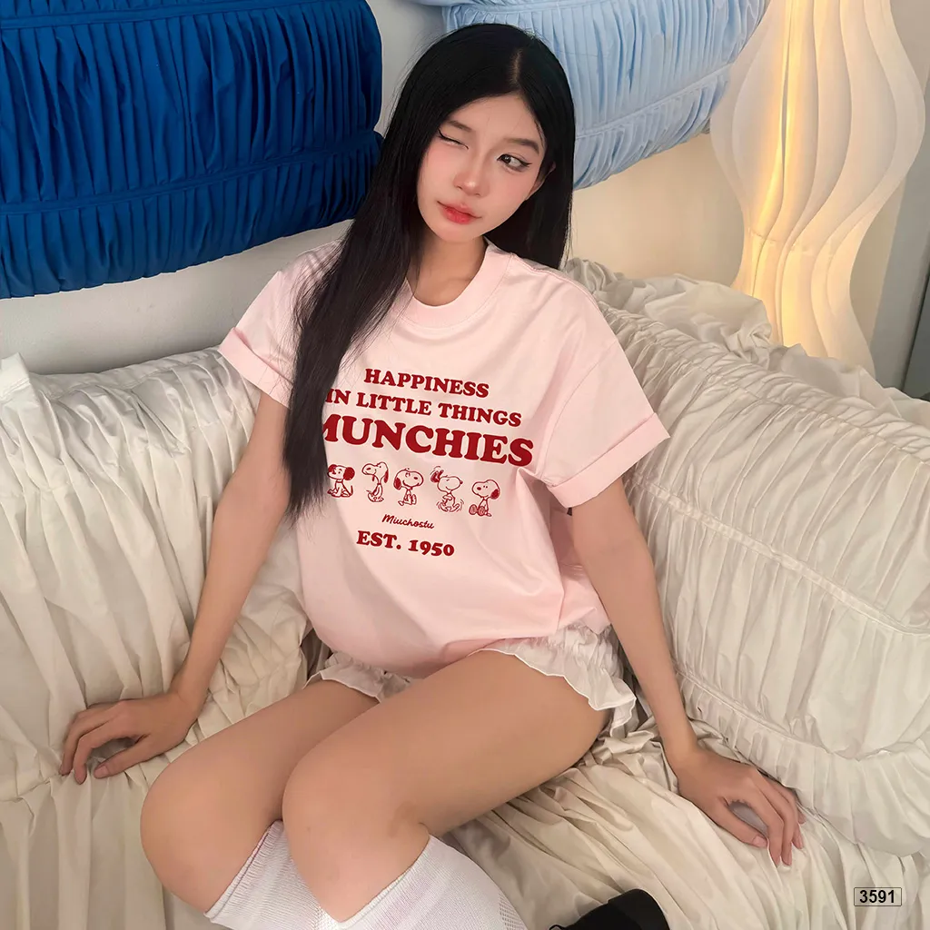 Áo thun boxy unisex in chữ năng động Miucho 3591_thumbnail_4