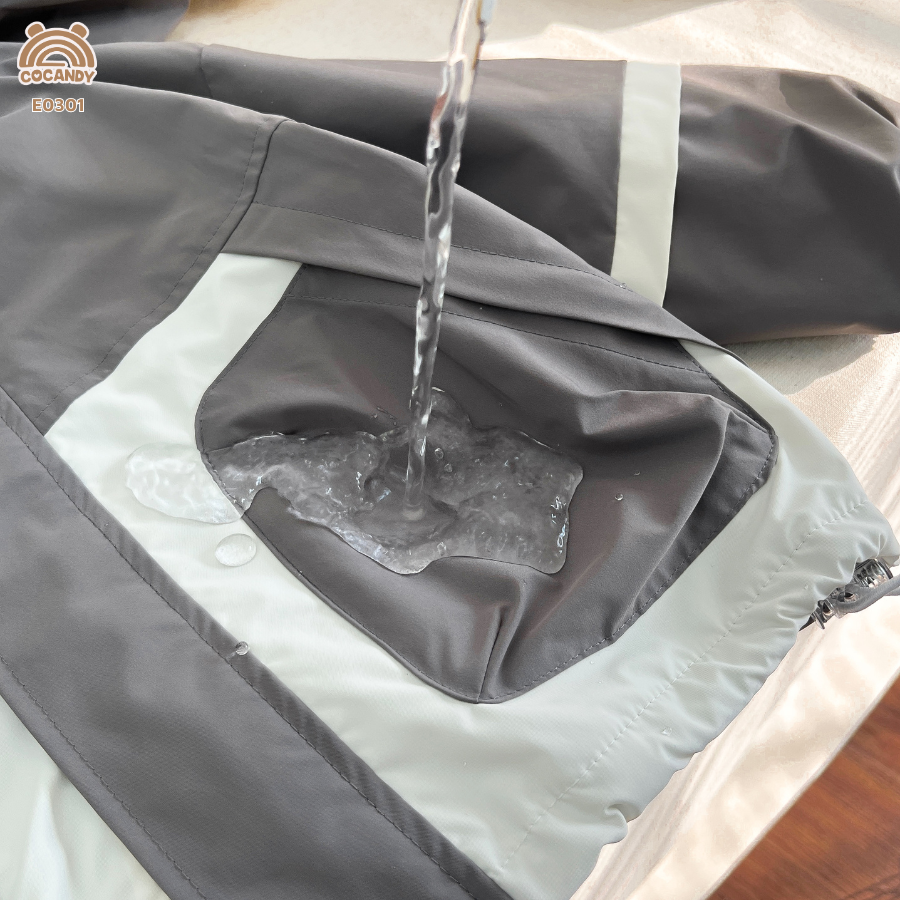 Áo khoác gió GHI lót lông phối BE túi phồng_thumbnail_5