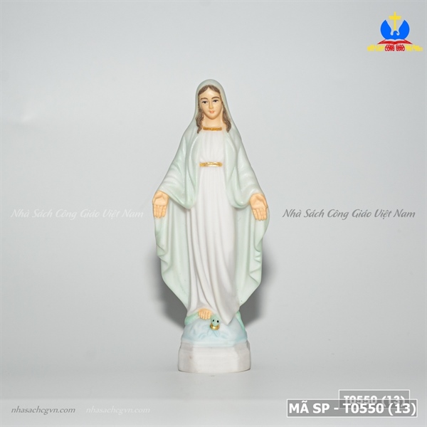 Tượng sứ Mẹ ban ơn 13cm màu_thumbnail_2