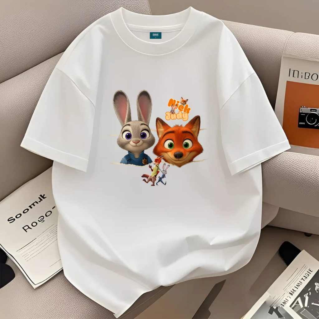 Áo thun unisex nam nữ hình Thỏ và Cáo Judy&Nick Zootopia local brand We Tee - T046_thumbnail_6