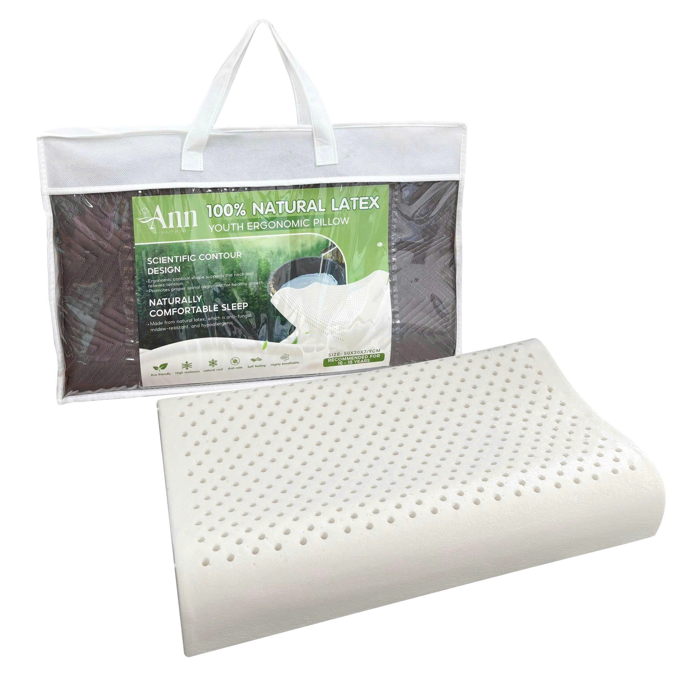 Gối Cao su thiên nhiên Ann 50x30x7/9cm_thumbnail_2