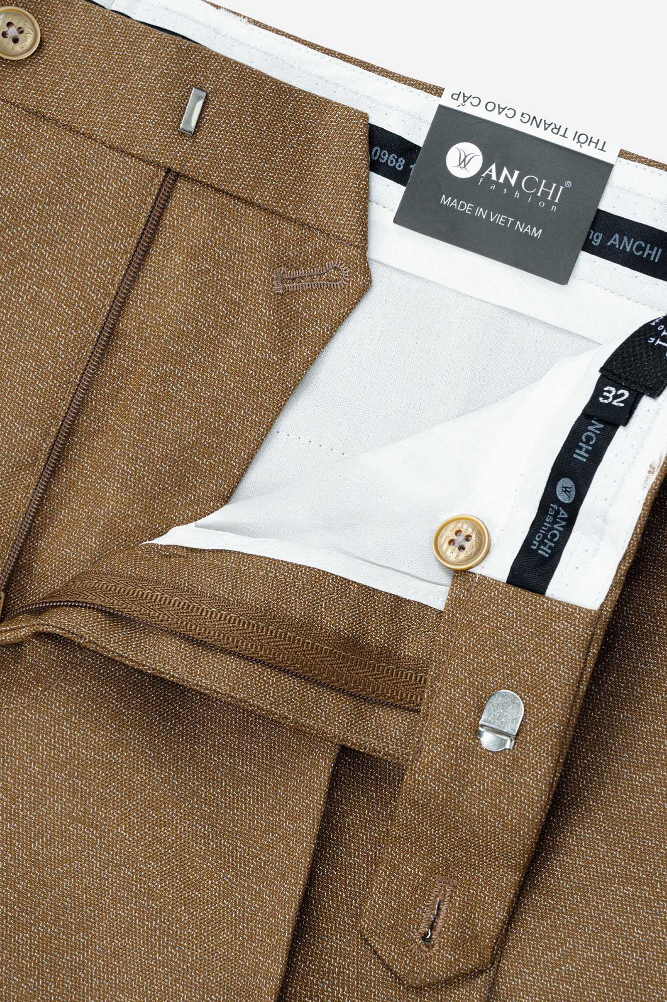 Quần Âu 2 Li Nam Trung Niên ANCHI Vải Đốm Cao Cấp Phom Suông Ống Rộng_thumbnail_6