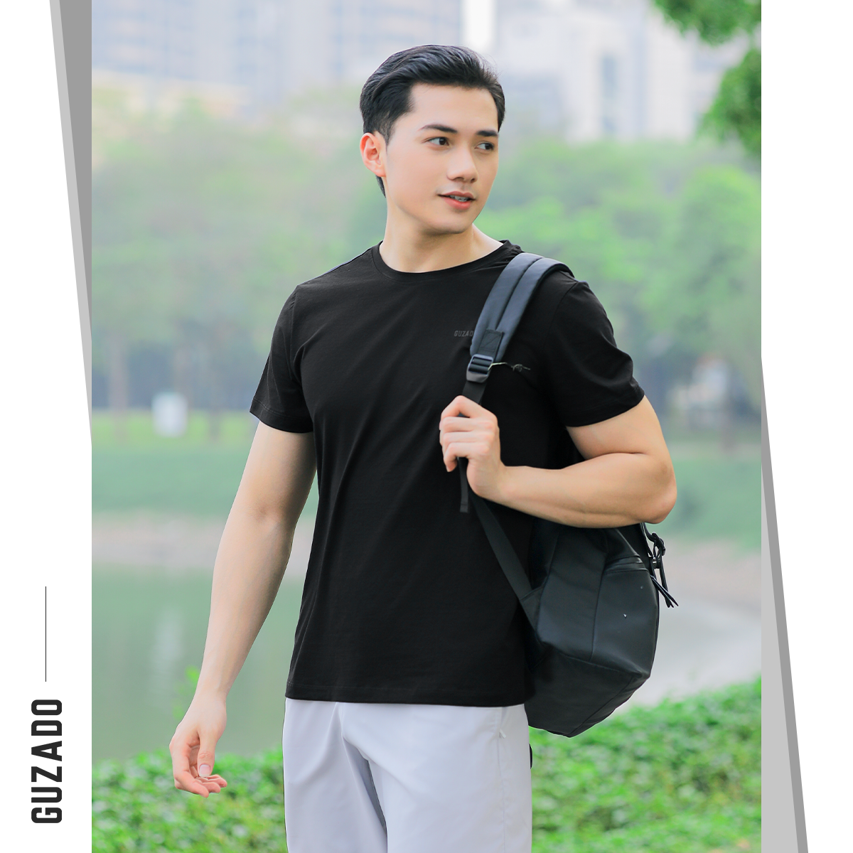 Áo thun nam Ngắn Tay Guzado,Chất Liệu Cotton Chuẩn GTS03_thumbnail_3