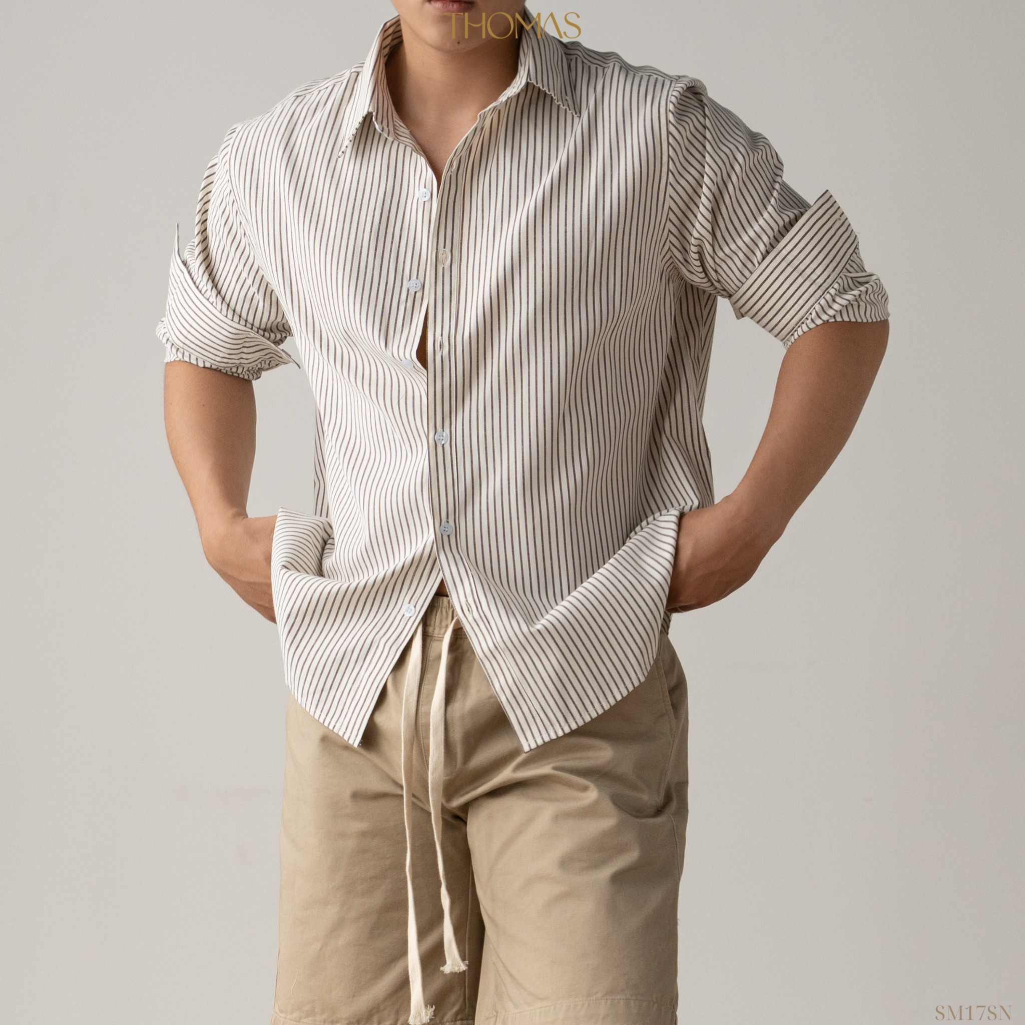 Áo Sơ Mi Dài Tay Enzo Vải Oxford Cổ Button Down Form Relaxed_thumbnail_4