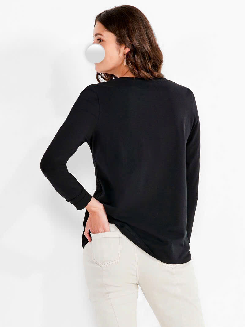 Áo tay dài cổ tim 