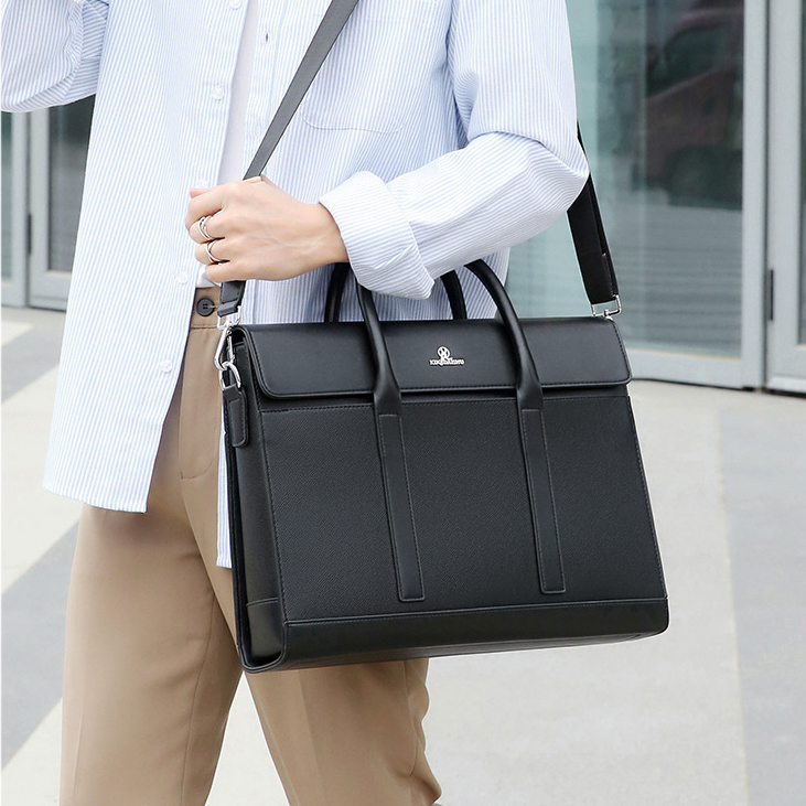Cặp da nam công sở  văn phòng giám đốc thương hiệu KUQIDAISHU  đựng  máy tính laptop giấy tờ tài liệu A4 da PU chống nước trầy xước_thumbnail_6