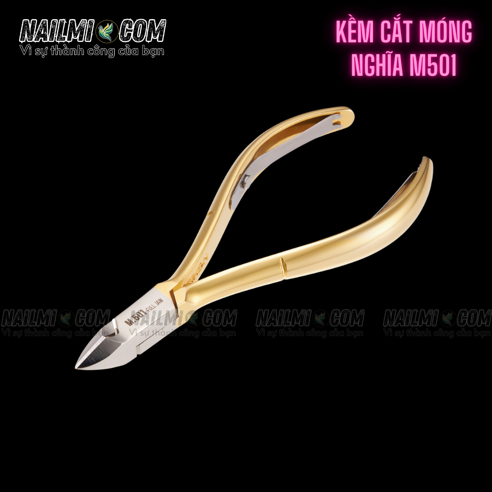 Kềm cắt móng Kềm Nghĩa thép chuyên dụng mạ vàng M.501 Thép carbon, an toàn cho người dùng_thumbnail_6