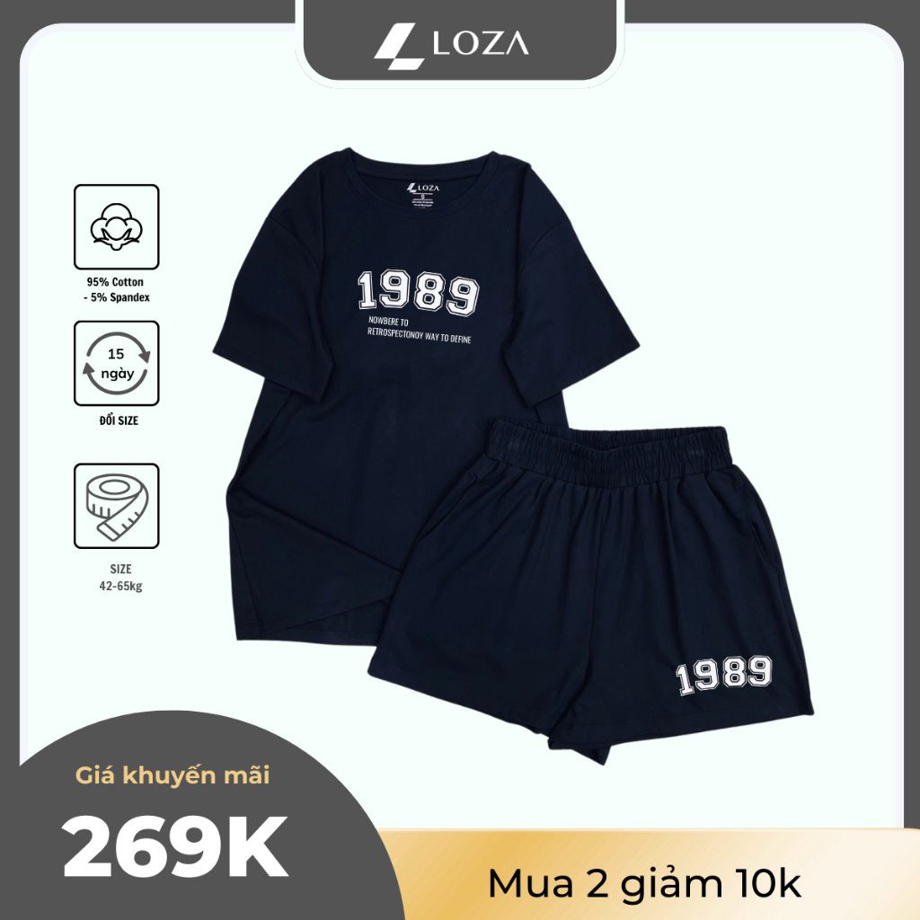 [Form rộng] Bộ đồ nữ cộc tay mùa hè - Set đồ thun nữ thời trang LOZA G0290_thumbnail_15