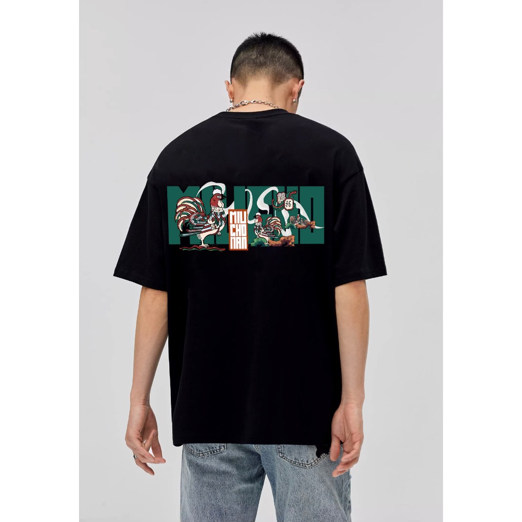 Áo thun nam form rộng 12 con giáp tuổi Dậu ( tuổi Gà) ATD447 Miucho Man cotton cổ tròn ingraphic_thumbnail_3