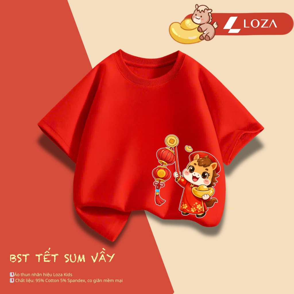 Áo thun bé gái, bé trai Tết 2026 - Loza Kids- Mã AT035_thumbnail_10