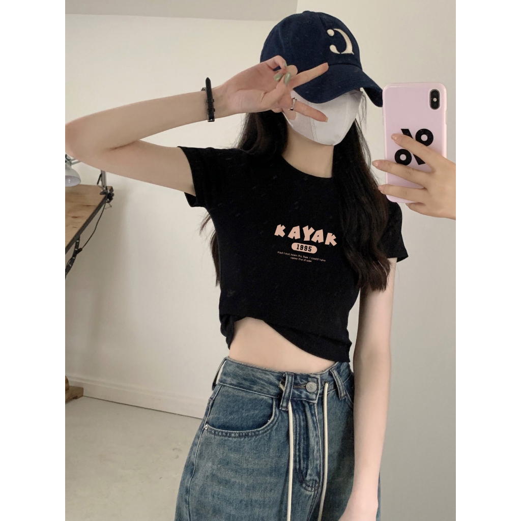 [Form Ôm] Áo croptop nữ dáng ôm in hình thời trang phong cách Hàn Quốc - Áo baby tee Loza G0080_thumbnail_4