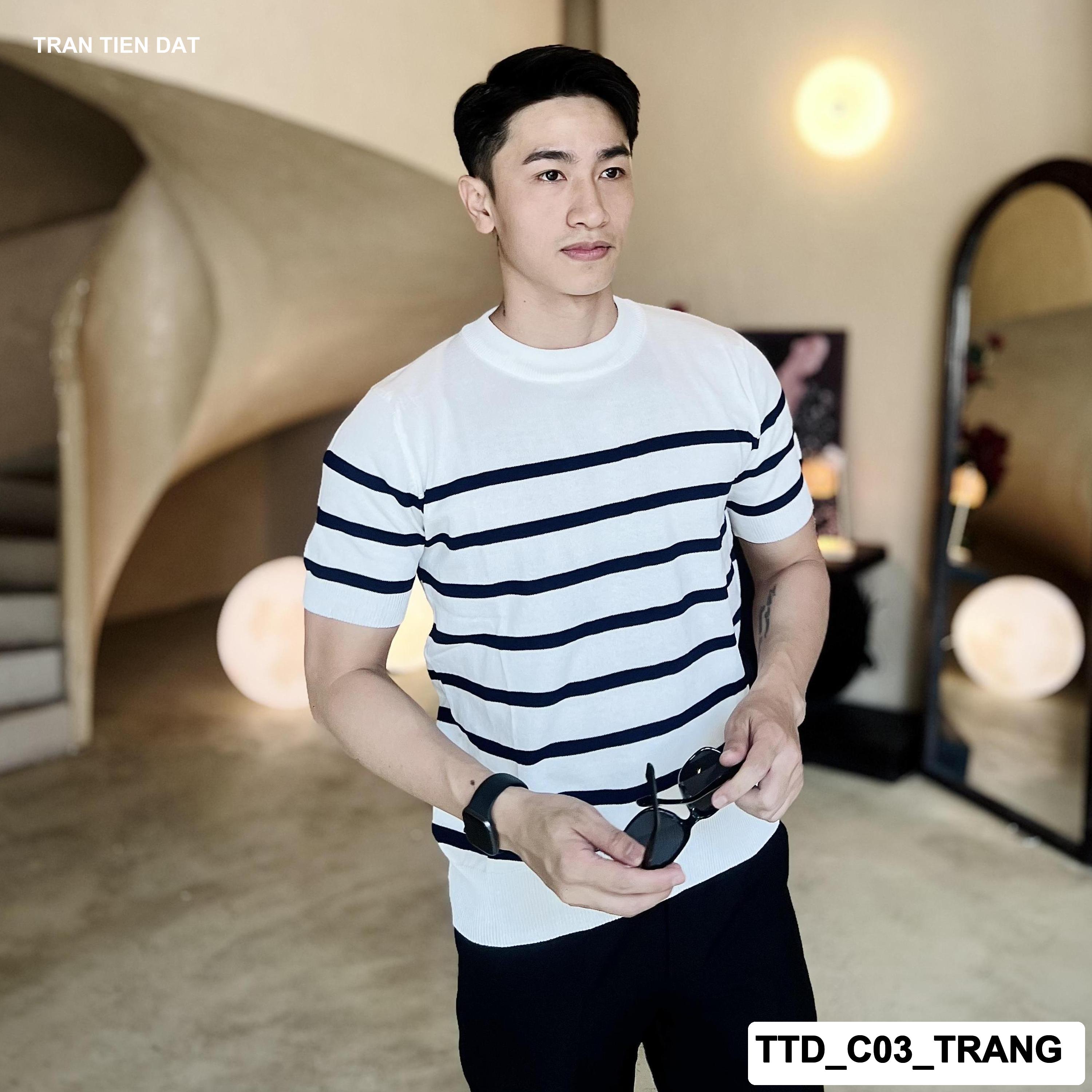 TTD_C03 - Áo thun Nam Cao Cấp Mềm Mịn  Chất liệu dệt kim  C03