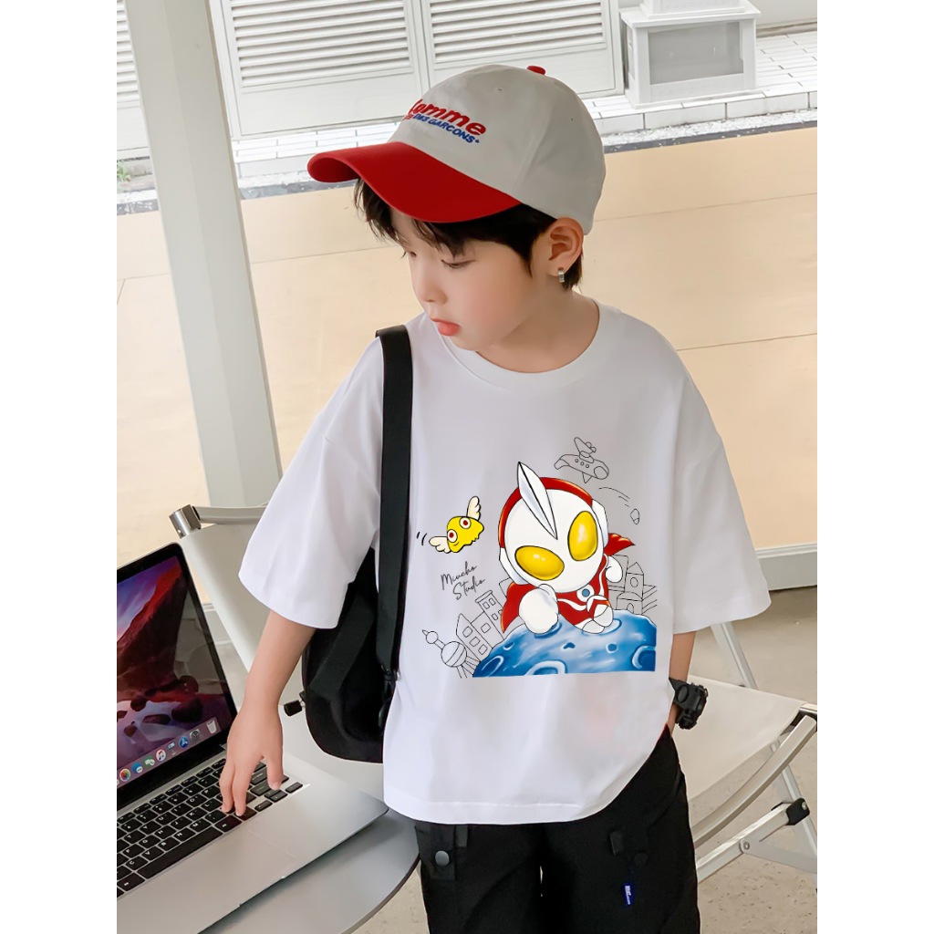 Áo thun cho bé gái form rộng AED1185 Miucho Kid tay ngắn cổ tròn in artwork_thumbnail_5