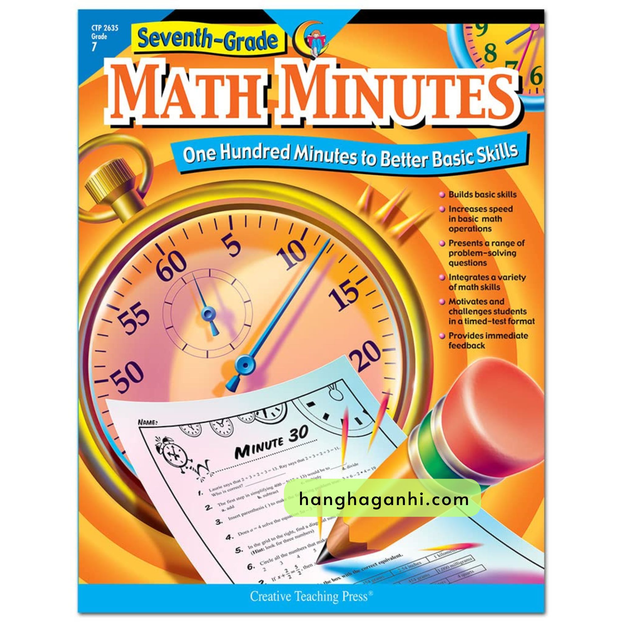 Math Minutes Grade 7- Sách Toán Tiếng Anh cho bé lớp 7