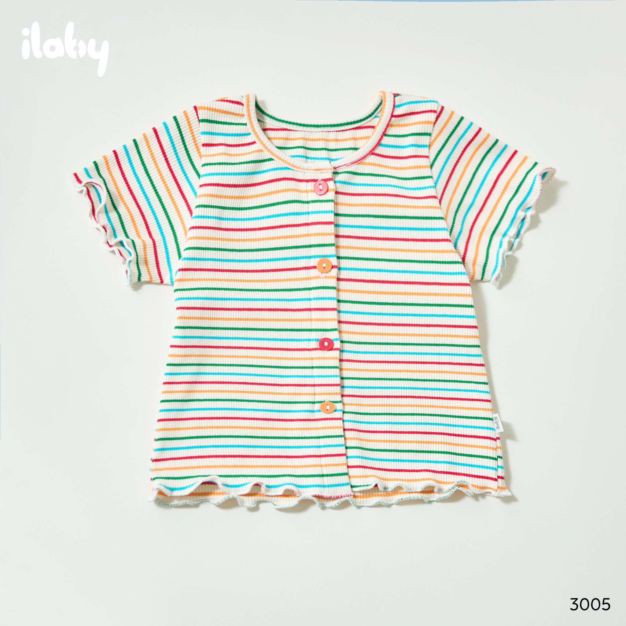 Áo tăm kẻ màu sắc cài cúc