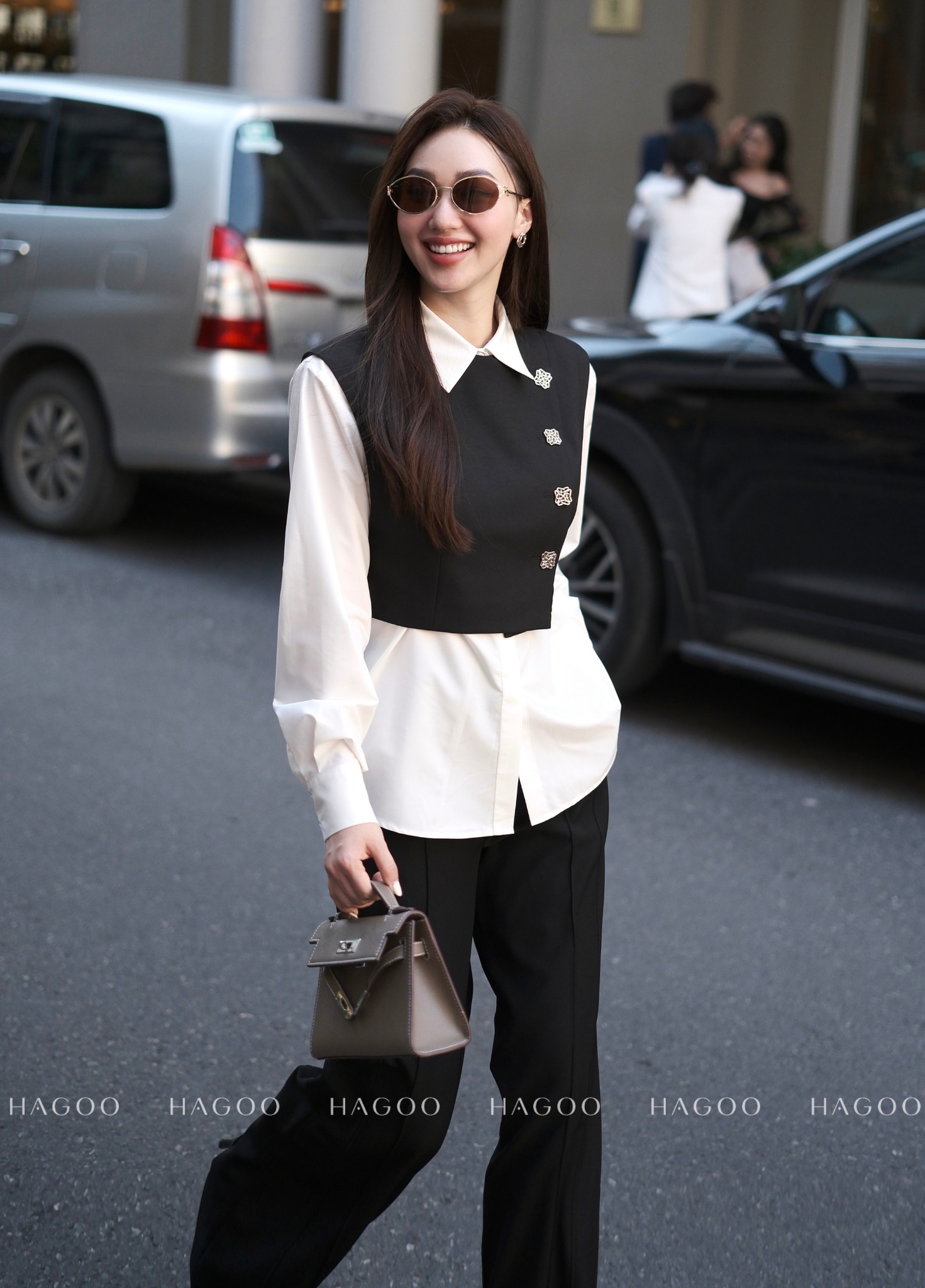 Áo gile croptop HAGOO