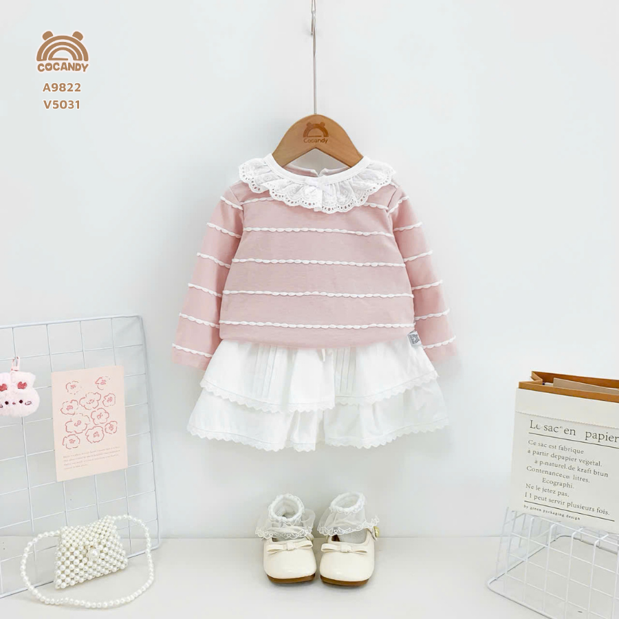 Áo dài HỒNG sóng nhún bèo cổ_thumbnail_0