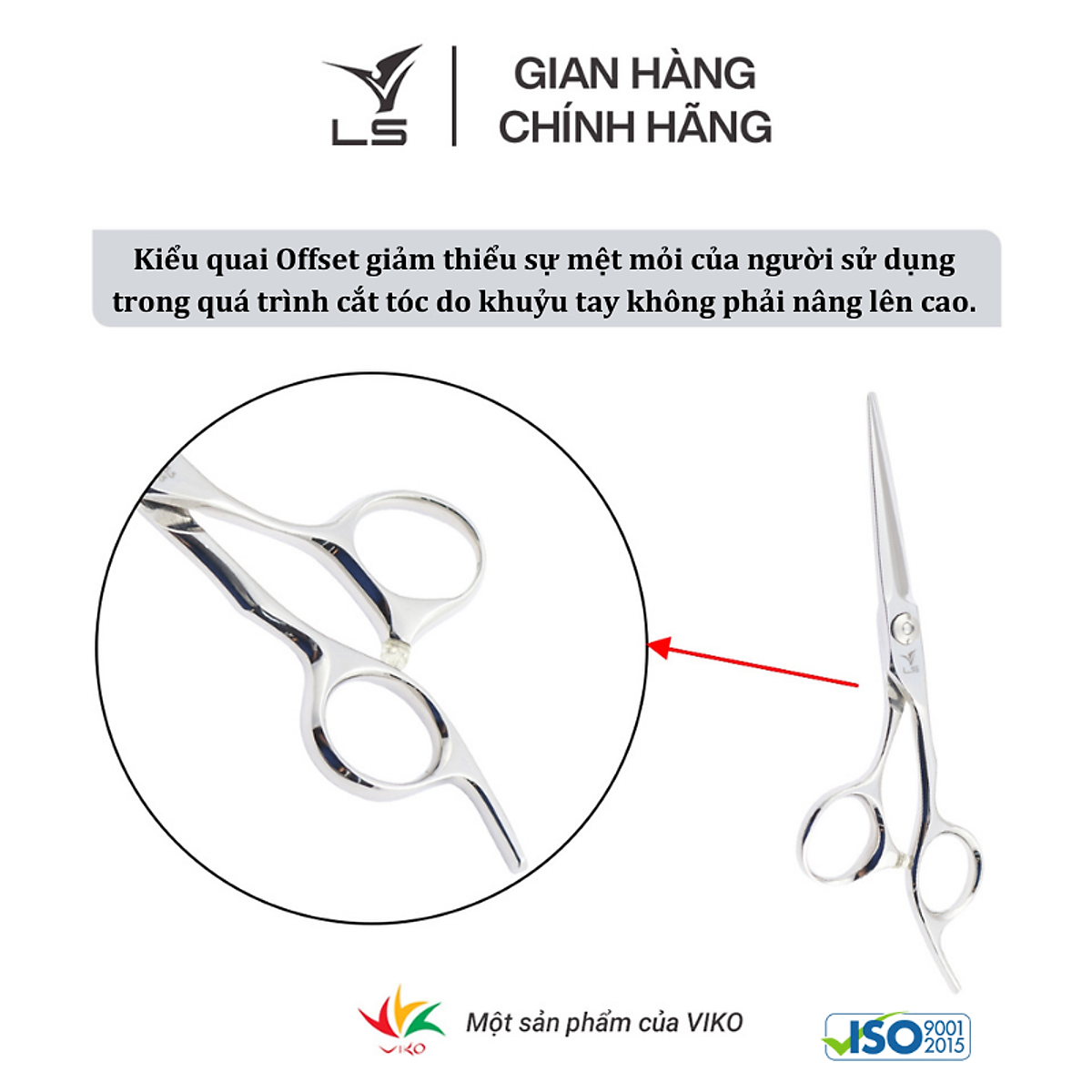 Kéo cắt tóc Viko LS CB23/5.5 - bảo hành 2 năm_thumbnail_6