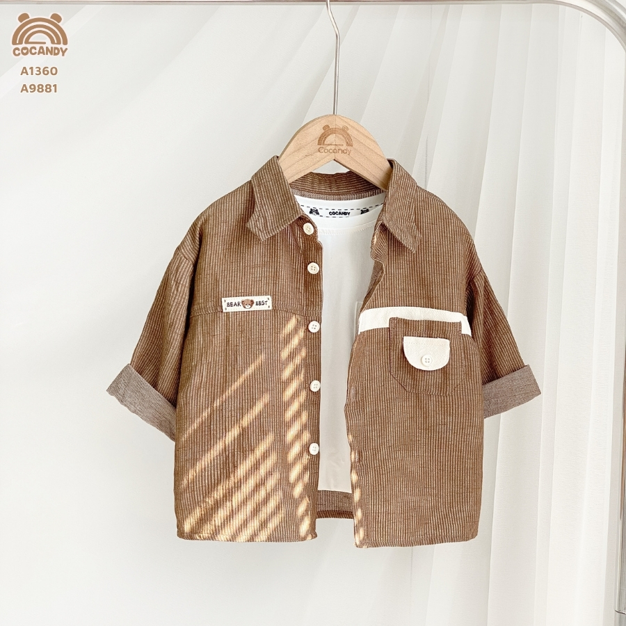 Áo dài NÂU sơ mi phối nẹp be ngang_thumbnail_1