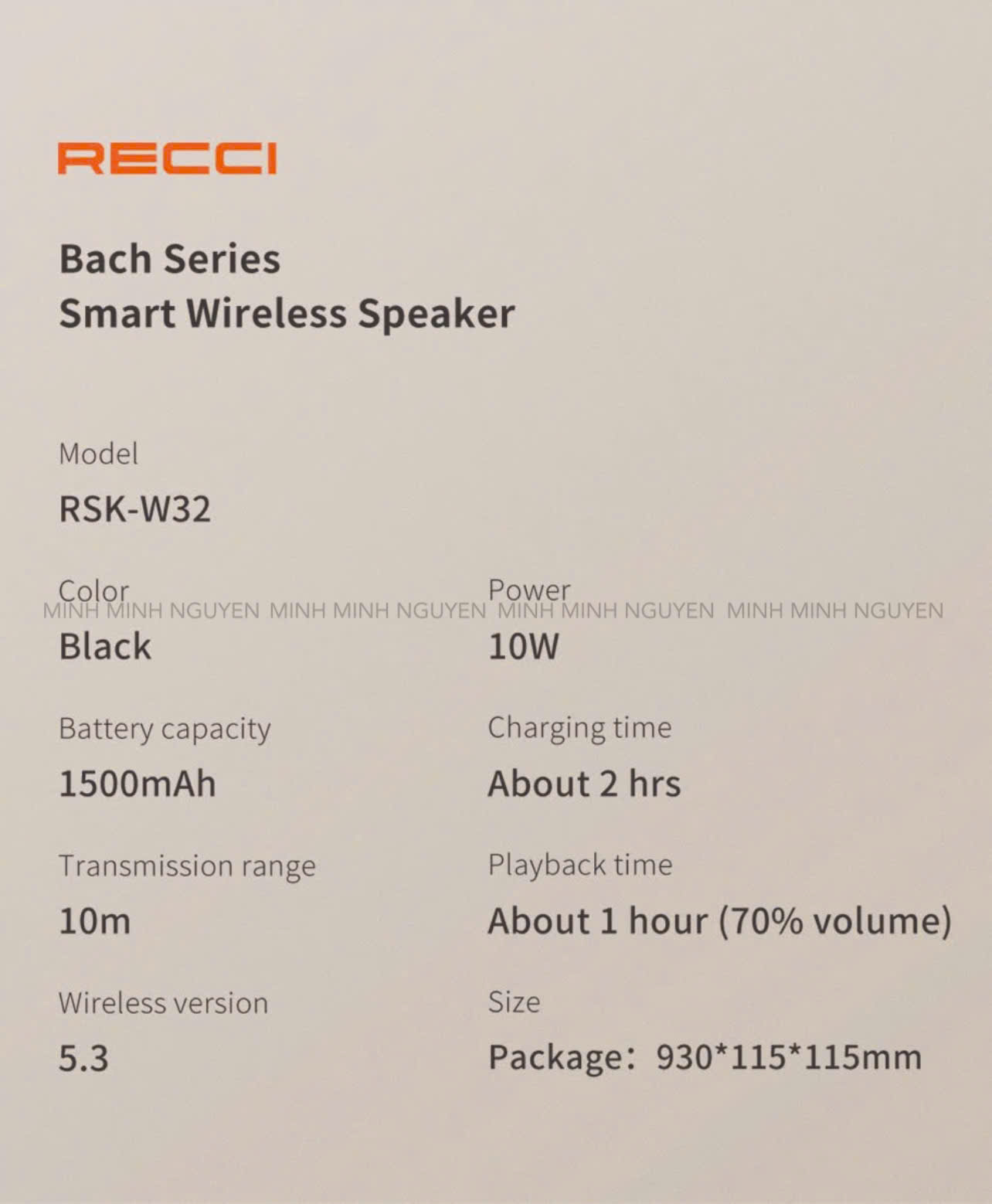 Loa Bluetooth Đen Recci - RSK-W32-BLACK_thumbnail_5