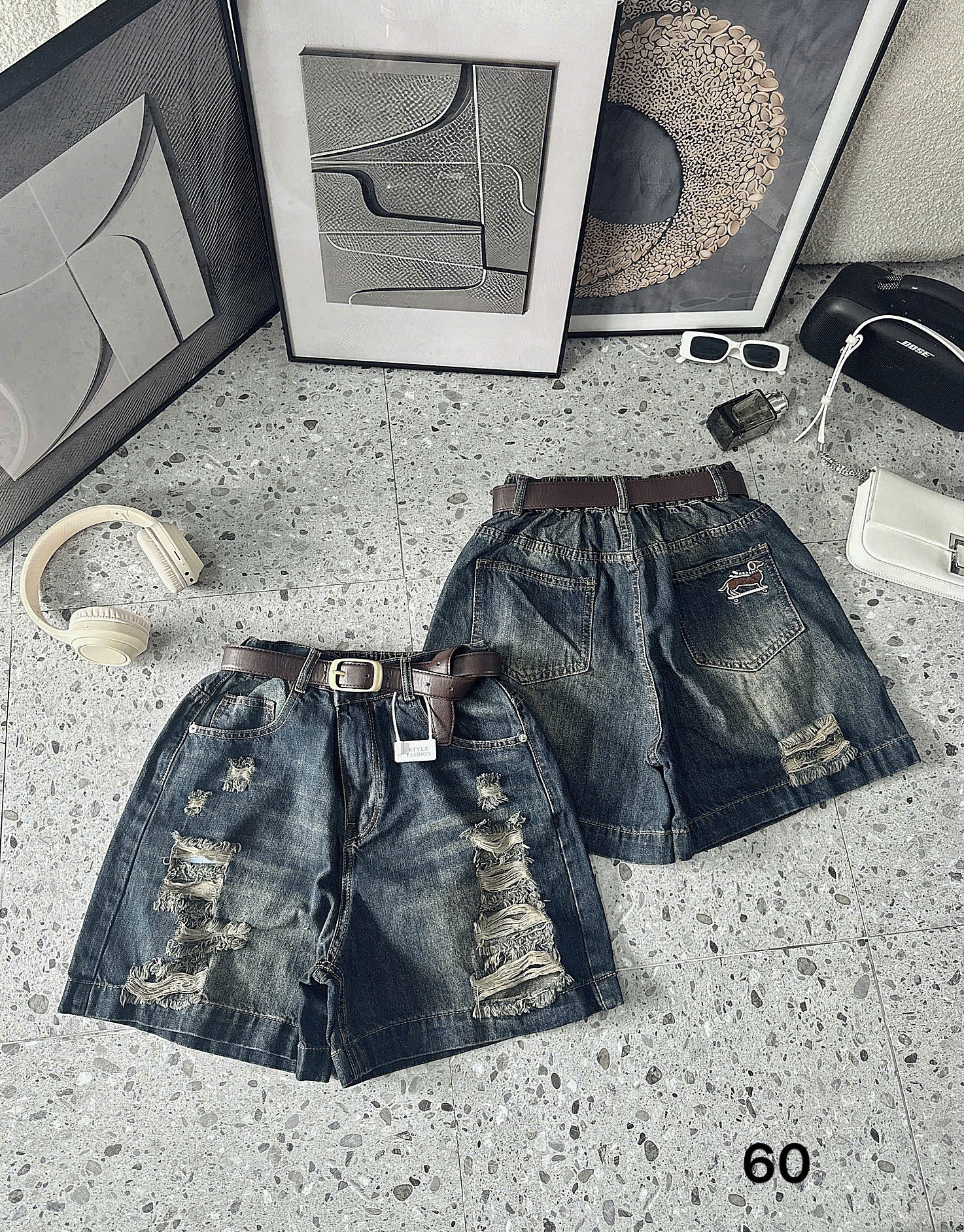 BIGSIZE NỮ- Quần short ngố lưng thun thêu cún T-QSJ60_thumbnail_10