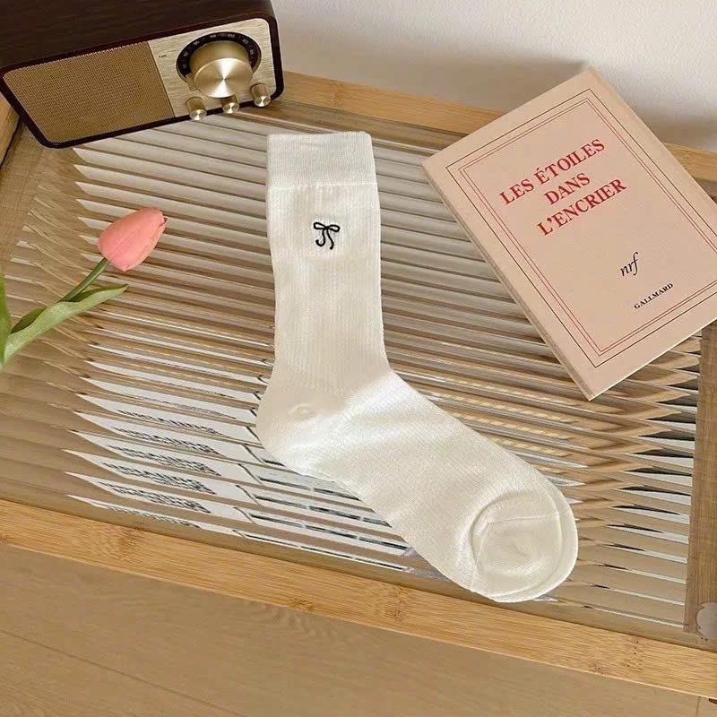 Tất Cao Cổ Họa Tiết Nơ 4 màu Chất Liệu Mềm Giai Dành Cho Các Bé Phối Đồ Bao Xinh_thumbnail_1