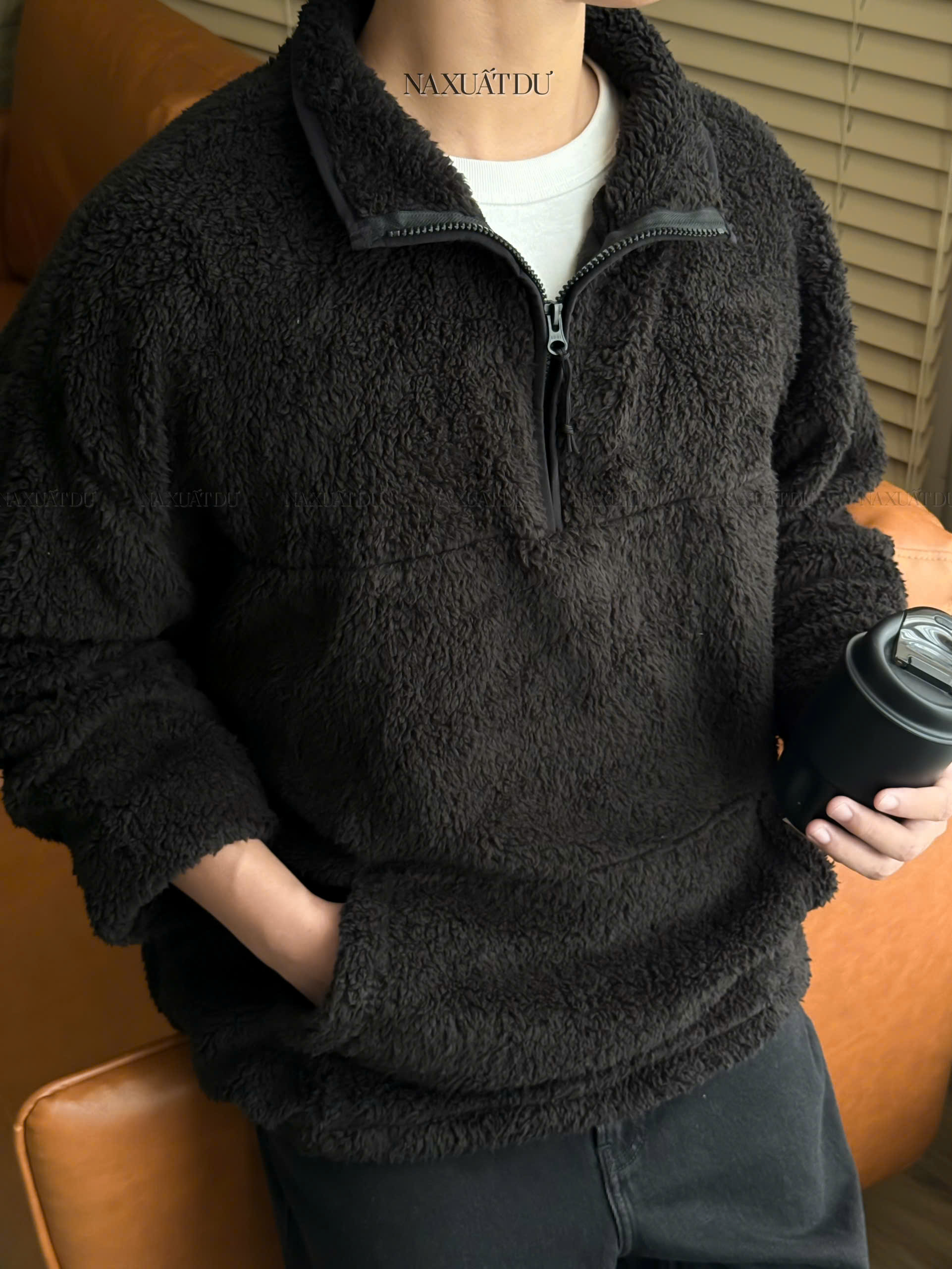 Set 2 Áo lông cổ có dây kéo unisex " No Boundaries " - A559 (Sale)