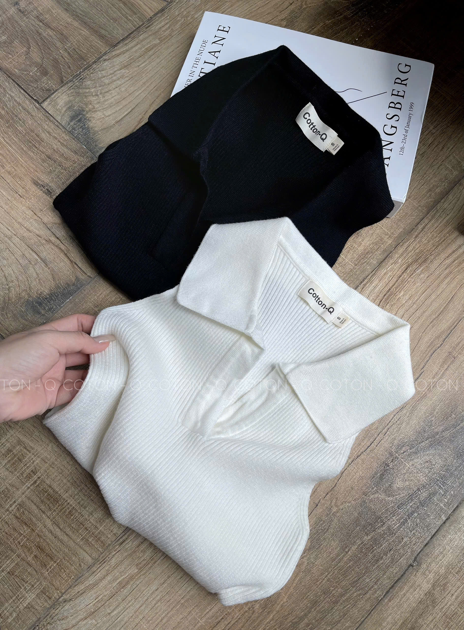 Áo thun tay ngắn Cotton Q ba lỗ dệt ( TRẮNG )_thumbnail_7